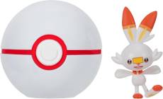 Pokemon Figure - Scorbunny + Premier Ball (Clip 'n' Go) voor de Merchandise kopen op nedgame.nl