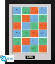 Pokemon Framed Print - First Partner Grid voor de Merchandise kopen op nedgame.nl
