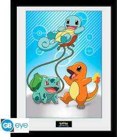 Pokemon Framed Print - Kanto Starters voor de Merchandise kopen op nedgame.nl