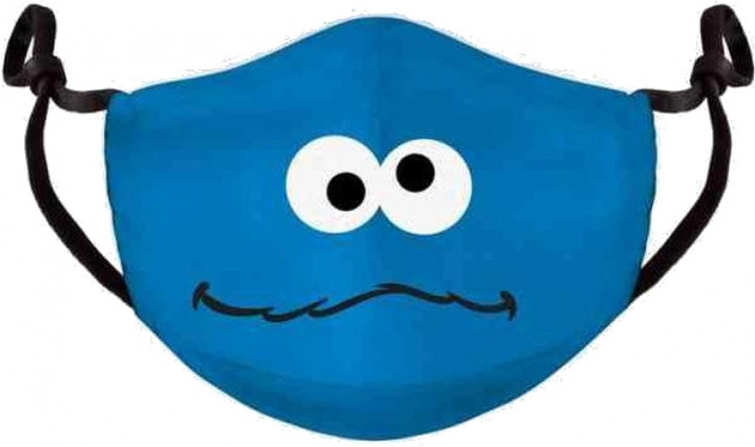 steenkool ticket Uitvoerbaar Nedgame gameshop: Sesamstraat - Cookiemonster Adjustable shaped Face Mask  (1 Pack) (Merchandise) kopen - aanbieding!