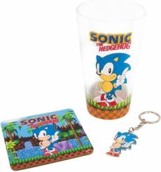 Sonic the Hedgehog - Sonic Glass, Coaster & Keyring Gift Set voor de Merchandise kopen op nedgame.nl