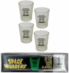 Space Invaders Glow in the Dark Shot Glasses voor de Merchandise kopen op nedgame.nl