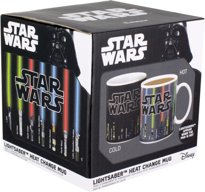 Star Wars Lightsaber Logo Heat Transforming Coffee Mug - NerdKungFu