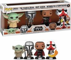 Star Wars Funko Pop Vinyl 4-Pack: Grogu, Mandalorian, Moff Gideon & Incinerator Stormtrooper Glow in the Dark voor de Merchandise kopen op nedgame.nl