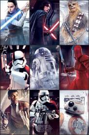 Star Wars Poster - Last Jedi Characters (61cm x 91,5cm) voor de Merchandise kopen op nedgame.nl