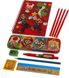 Super Mario - Core Colour Block Bumper Schrijfwaren Set voor de Merchandise kopen op nedgame.nl