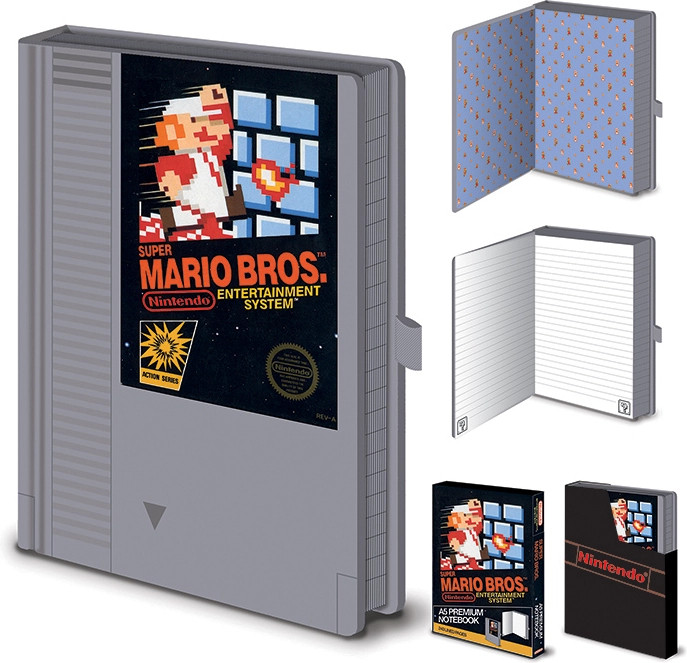 Nedgame gameshop Super Mario Bros Cartridge A5 Premium Notebook