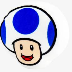 Super Mario Pluche - Mocchi Mocchi Blue Toad voor de Merchandise kopen op nedgame.nl