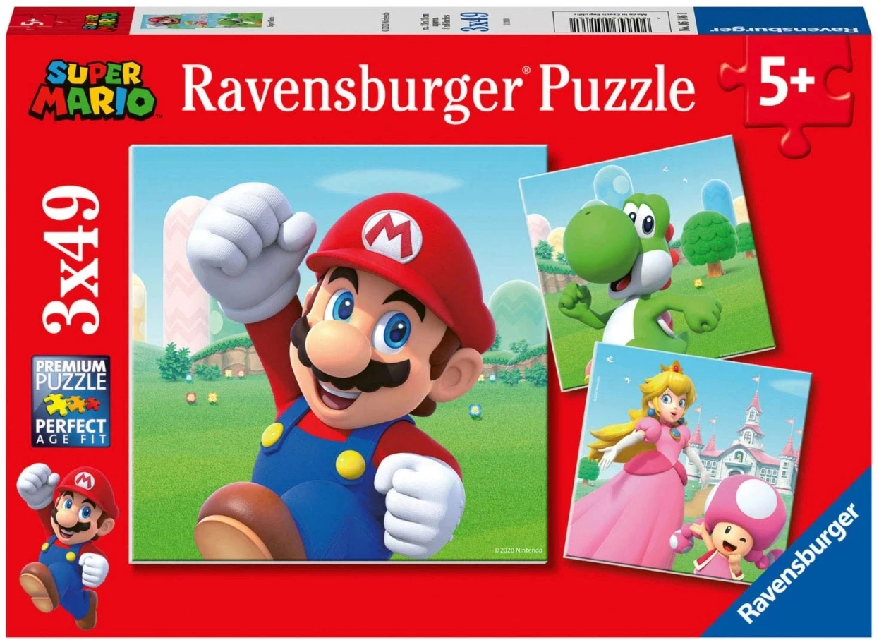 Super Mario Triple Puzzle (3x49pc) voor de Merchandise kopen op nedgame.nl