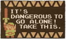 The Legend of Zelda - Dangerous to go Alone Doormat voor de Merchandise kopen op nedgame.nl