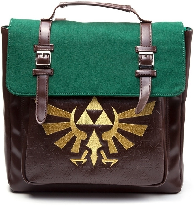 Nedgame gameshop Zelda Backpack With Embossing and Embroidered Golden Triforce Logo Merchandise kopen
