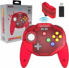 Tribute 64 2.4 GHz Wireless Controller V2 (Red) (Retro-bit) voor de Nintendo 64 kopen op nedgame.nl