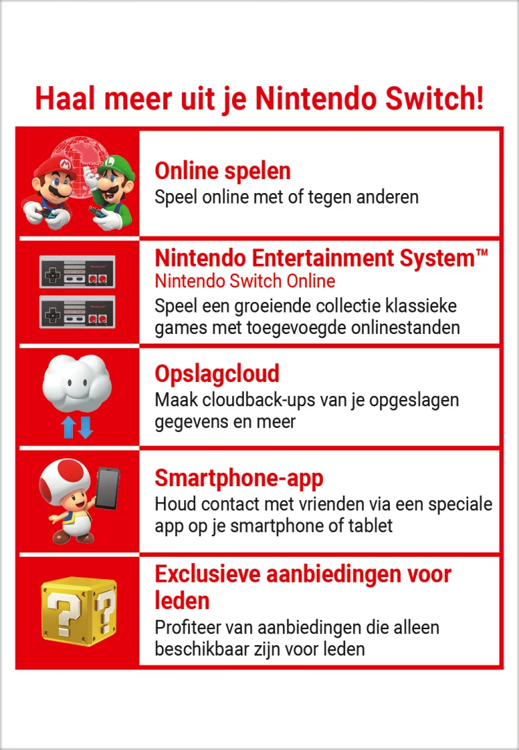90 Days Switch Online Membership (Individual) voor de Nintendo Switch kopen op nedgame.nl