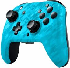 PDP Faceoff Wireless Deluxe Controller - Neon Blue Camo voor de Nintendo Switch kopen op nedgame.nl