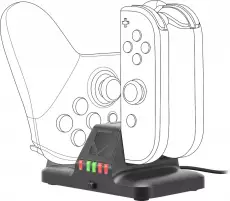Speedlink QUAD Multi-Charger voor Nintendo Switch Joy-Con - Black voor de Nintendo Switch kopen op nedgame.nl