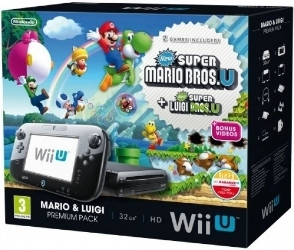 Chinese kool Klooster Inefficiënt Nintendo Wii U Premium Pack (Black) + New Super Mario U + New Luigi U  (Nintendo Wii U) kopen - Nedgame