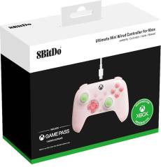 8BitDo Ultimate Mini Wired Controller - Translucent Pink voor de PC Gaming kopen op nedgame.nl