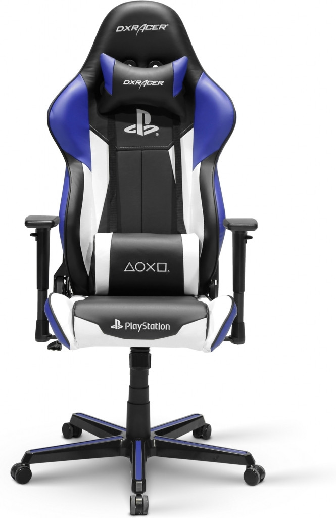 gameshop: DXRacer - R90-INW Gaming Chair - PlayStation Edition (Blauw Zwart / Wit) (PC Gaming) kopen