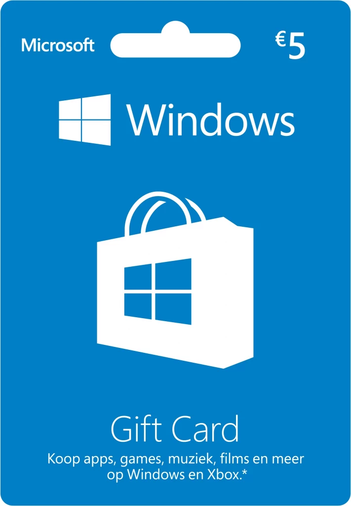 Windows Gift Card 5 EUR (Agency) voor de PC Gaming kopen op nedgame.nl