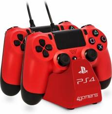 4Gamers Dual Charge & Stand (Red) voor de PlayStation 4 kopen op nedgame.nl