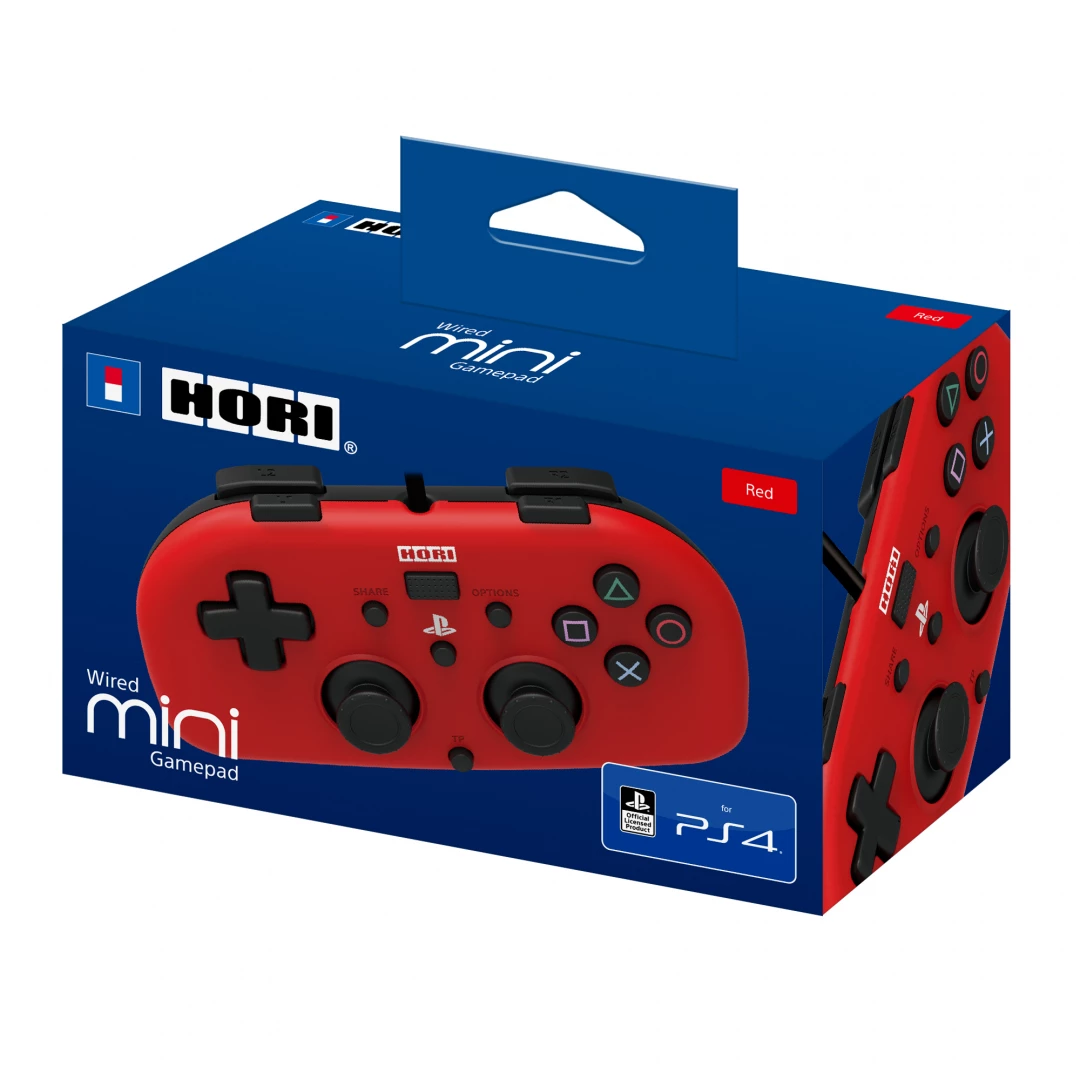 Hori Wired Mini Gamepad (Red) voor de PlayStation 4 kopen op nedgame.nl