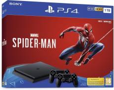 Playstation 4 Slim (Black) 1TB + Spider-Man + 2 Dual Shock Controllers voor de PlayStation 4 kopen op nedgame.nl