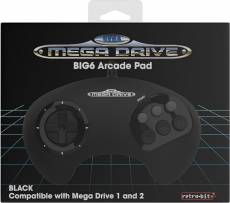 Retro-Bit - SEGA Mega Drive BIG 6 Wired Arcade Pad (Black) voor de Sega MegaDrive kopen op nedgame.nl
