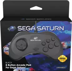 Retro-Bit - SEGA Saturn Classic Controller (Black) voor de Sega Saturn kopen op nedgame.nl