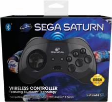 Retro-Bit SEGA Saturn Bluetooth Gamepad (Black) voor de Sega Saturn kopen op nedgame.nl
