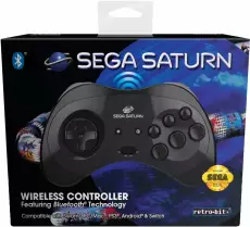 Retro-Bit SEGA Saturn Bluetooth Gamepad (Black) voor de Sega Saturn kopen op nedgame.nl