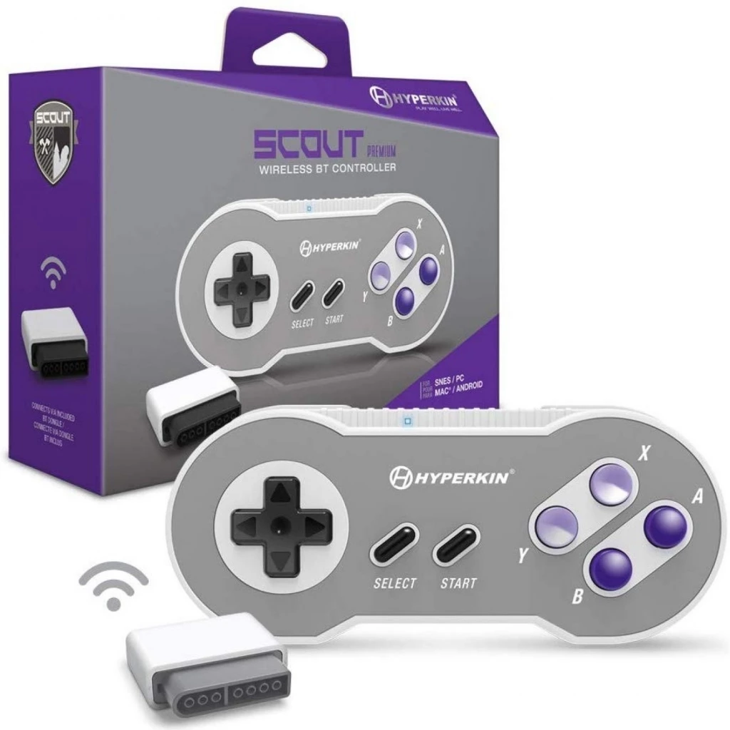 Hyperkin Scout Premium Wireless Bluetooth SNES Controller voor de Super Nintendo kopen op nedgame.nl