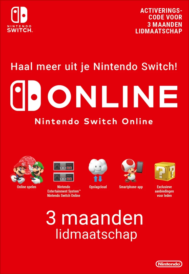 Nintendo Switch (2019 upgrade) - Red/Blue + Mario Kart 8 Deluxe + 3 Maanden Nintendo Switch Online voor de Nintendo Switch kopen op nedgame.nl