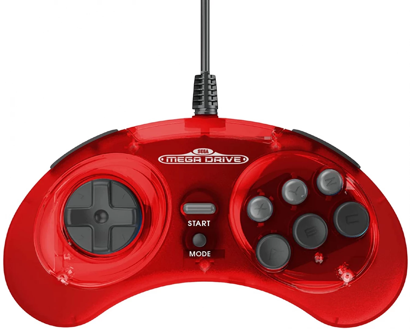 Retro-Bit - SEGA Mega Drive 8-Button USB Controller (Crimson Red) voor de PC Gaming kopen op nedgame.nl