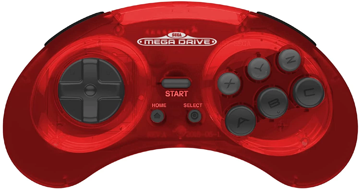 Retro-Bit SEGA Mega Drive 8-Button 2.4G Wireless Controller (Crimson Red) voor de Sega MegaDrive kopen op nedgame.nl