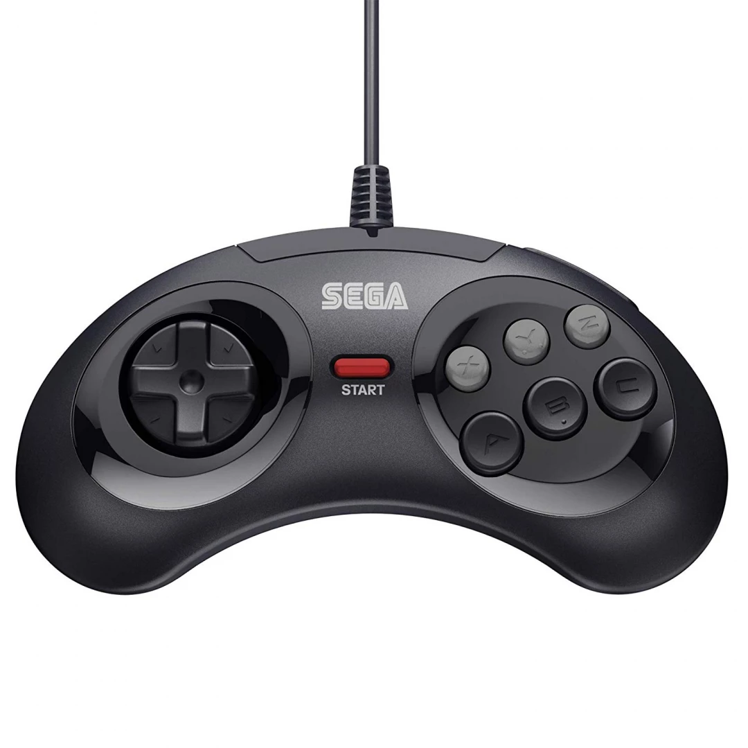 Retro-Bit SEGA Mega Drive Mini 6-Button USB Controller (Black) voor de PC Gaming kopen op nedgame.nl