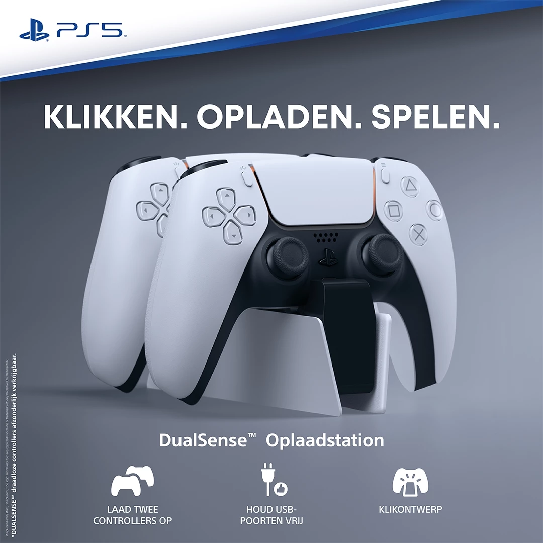 Sony DualSense Charging Station voor de PlayStation 5 kopen op nedgame.nl