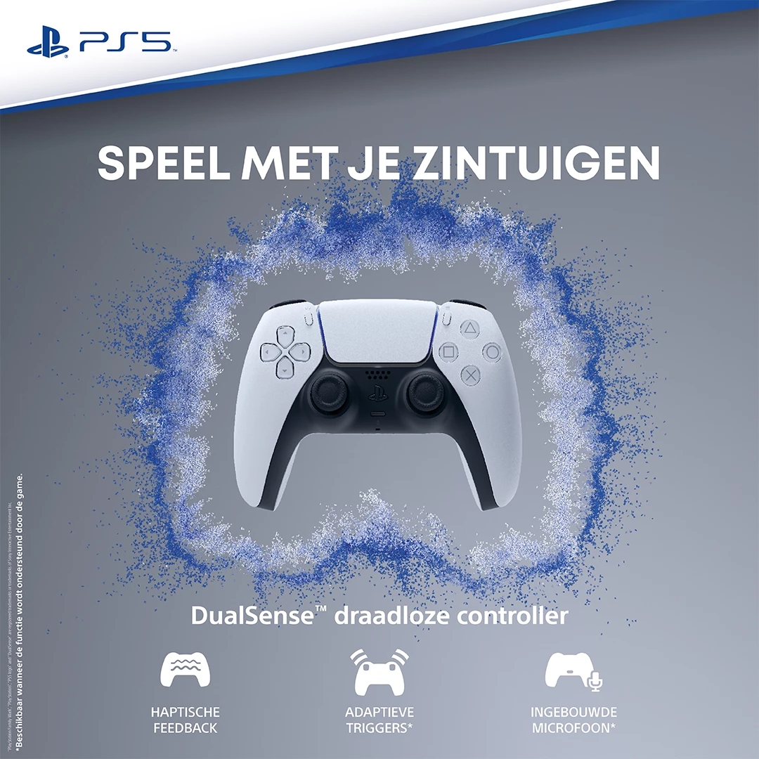 Sony DualSense Wireless Controller (White) voor de PlayStation 5 kopen op nedgame.nl