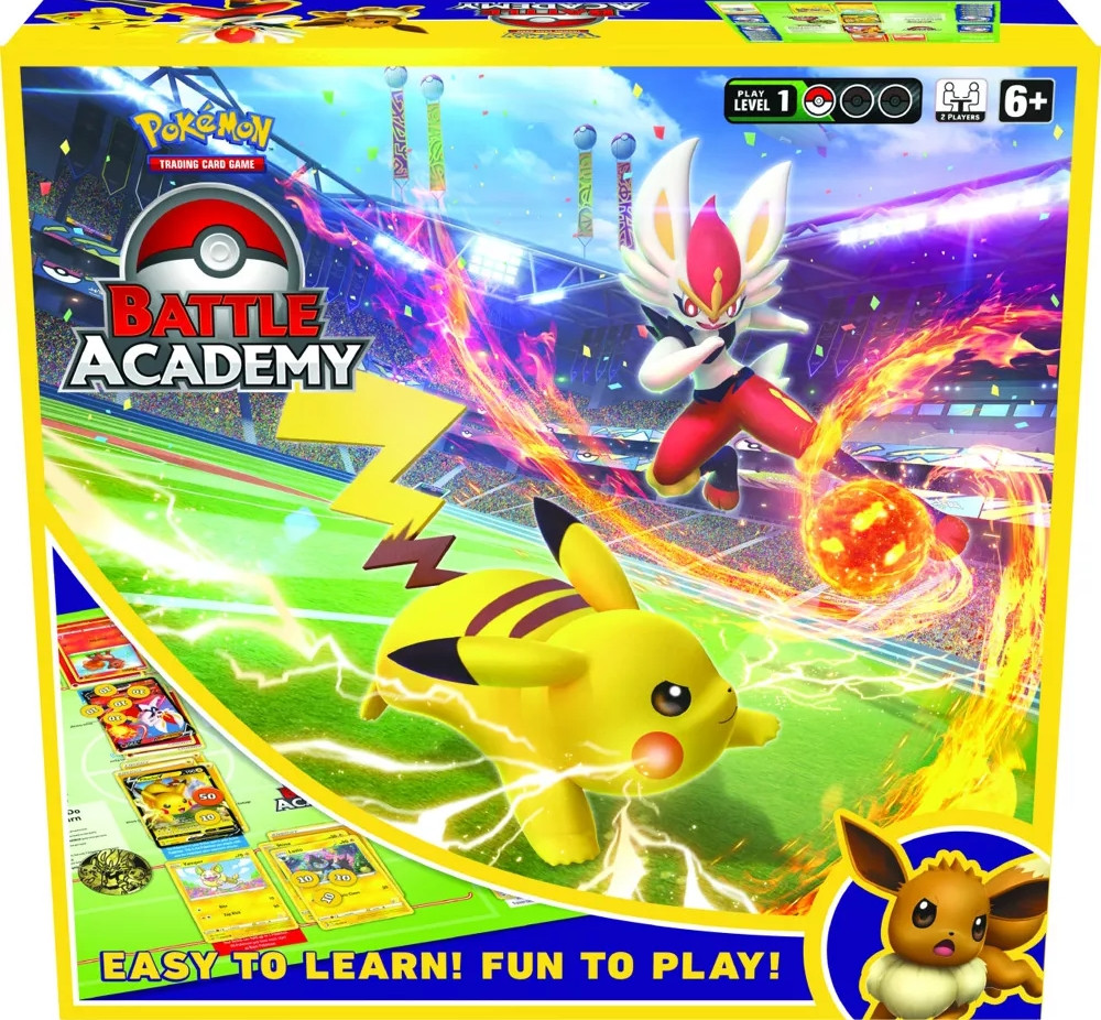 Hamburger omroeper bijl Nedgame gameshop: Pokemon TCG Battle Academy (Cinderace/Pikachu/Eevee)  (Trading Card Games) kopen - aanbieding!