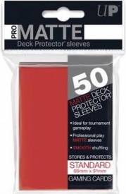 Ultra Pro - Deck Protector Sleeves Matte Rood (50 stuks) voor de Trading Card Games kopen op nedgame.nl