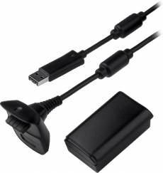 Microsoft Play and Charge Kit (Zwart) voor de Xbox 360 kopen op nedgame.nl